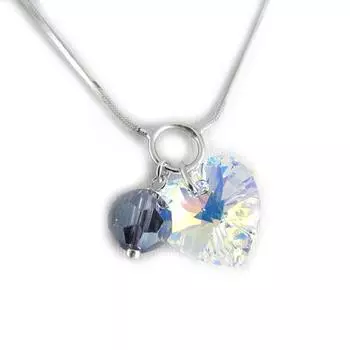 Les Trsors De Lily [L0523] - Серебряное ожерелье «Любовь» северного белого цвета