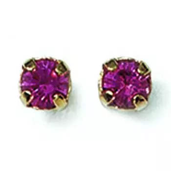 Les Trsors De Lily [L1137] - Позолоченные серьги Brillant из розового золота - 4 мм