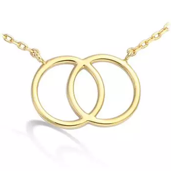 Les Trsors De Lily [L1284] - Позолоченное колье Choreography - 20x13 мм (круги)