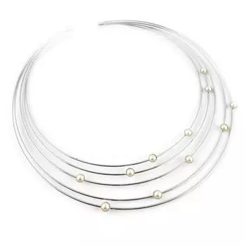 Les Trsors De Lily [L1340] - Дизайнерское колье Sissi белое