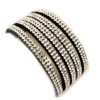 Les Trsors De Lily [L1355] - Дизайнерский браслет Sissi черно-белый (5 рядов)