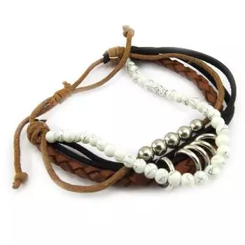 Les Trsors De Lily [L1644] - Модный браслет Kilimanjaro коричнево-белый