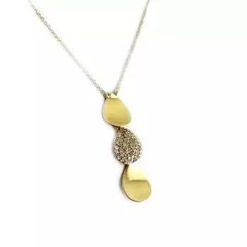 Les Trsors De Lily [L1844] - Позолоченное ожерелье Богиня - 40x10 мм