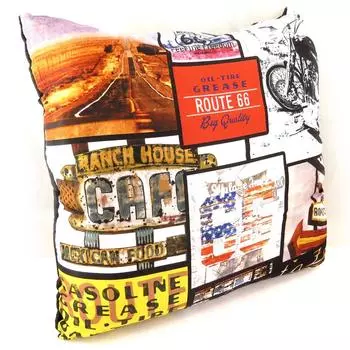 Les Trsors De Lily [L2229] - Декоративная подушка Route 66 tutti frutti.