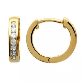 Les Trsors De Lily [L3723] - Позолоченные серьги-кольца Богиня из белого золота - 12x2 мм