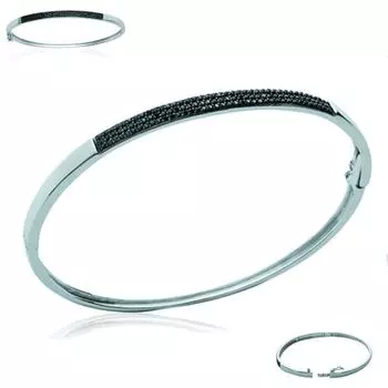 Les Trsors De Lily [L3828] - Черный серебряный браслет Sissi