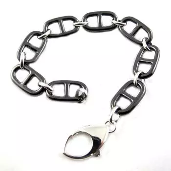 Les Trsors De Lily [L3892] - Черный серебряный браслет «Морская сетка»