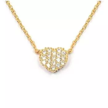 Les Trsors De Lily [L4353] - Позолоченное колье Love белое золото - 8 мм