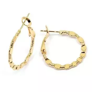 Les Trsors De Lily [L4569] - Позолоченные серьги-кольца Хореография - 25x2 мм