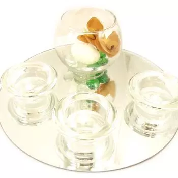 Les Trsors De Lily [L4941] - подсвечник Belle de Soie янтарный (фиолетовый) - 25x9 см