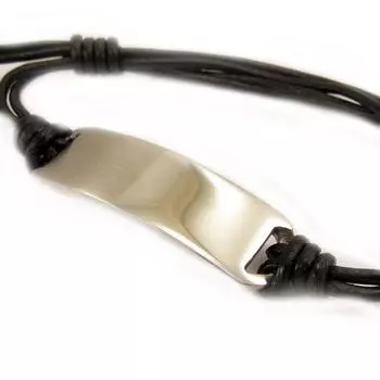 Les Trsors De Lily [L5060] - стальной браслет Identity черного цвета