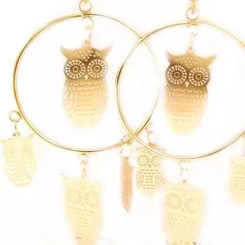 Les Trsors De Lily [L5086] - Дизайнерские серьги Les Ailes d Ange золото.