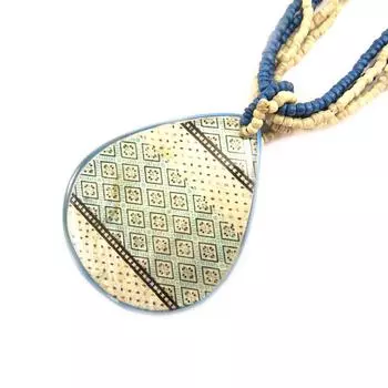 Les Trsors De Lily [L5156] - Колье Kilimanjaro сине-бежевый