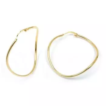 Les Trsors De Lily [L5309] - Позолоченные обручи Ondulations - 45x2 мм