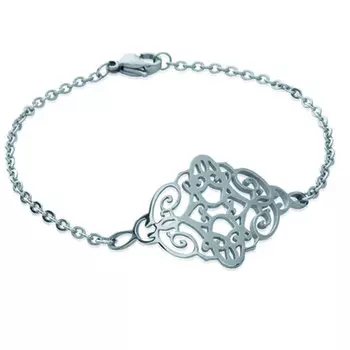 Les Trsors De Lily [L5650] - Стальной браслет Кармен серебро - 35x22 мм