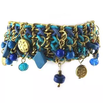 Les Trsors De Lily [L5792] - Этнический браслет Килиманджаро из бирюзы (3 ряда)