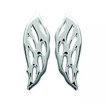 Les Trsors De Lily [L6340] - Серебряные серьги Les Ailes d Ange серебро (родий) - 13x5 мм