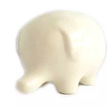 Les Trsors De Lily [L6801] - Копилка керамическая Слоненок бежевая - 13x8x8 см