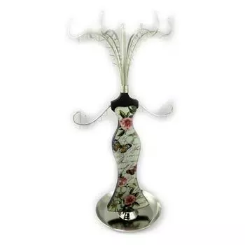 Les Trsors De Lily [L6836] - Подставка для украшений Шелковая бабочка серебряная многоцветная - 32x16 см