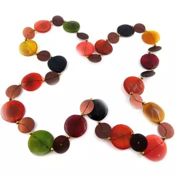 Les Trsors De Lily [L6999] - Дизайнерское колье Kilimanjaro оранжево-коричневый