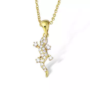 Les Trsors De Lily [L7013] - Кулон Salamander белое золото - 15x7 мм