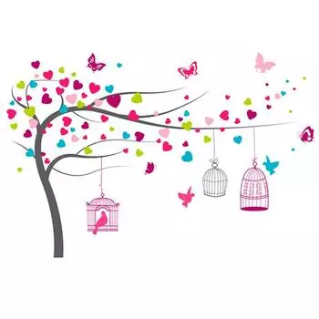 Les Trsors De Lily [L7583] - Лист наклеек Romantic Tree tutti frutti (50x70 см)