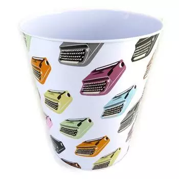 Les Trsors De Lily [L8101] - Металлический мусорный бак Vintage tutti frutti (пишущая машинка)