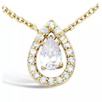 Les Trsors De Lily [L9546] - Позолоченное колье «Sissi», белое золото - 13x9