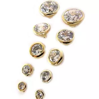 Les Trsors De Lily [M1098] — 5 пар уникальных серег с покрытием из белого золота (от 2 до 6 мм)