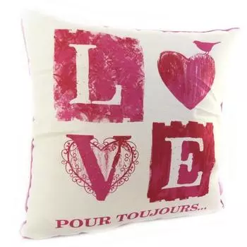 Les Trsors De Lily [M1671] - Подушка декоративная Love красно-бежевая