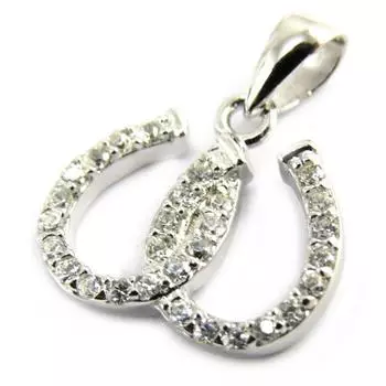 Les Trsors De Lily [M1707] - Белый серебряный кулон Horseshoe