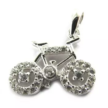 Les Trsors De Lily [M1725] - Серебряный кулон Велосипед белого цвета