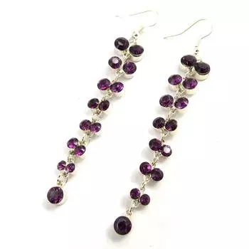 Les Trsors De Lily [M1895] - Дизайнерские серьги Sissi фиолетовые.