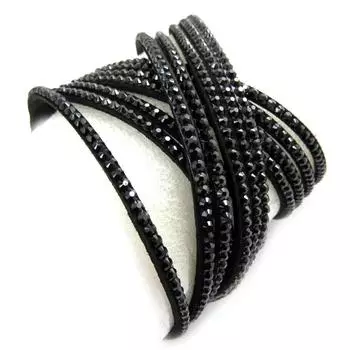 Les Trsors De Lily [M1936] - Черный дизайнерский браслет Sissi (2 круга)