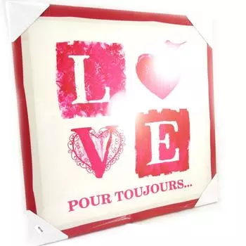 Les Trsors De Lily [M2198] - Холст Любовь красного цвета экрю (40x40 см)