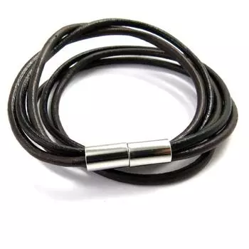 Les Trsors De Lily [M2571] - Браслет смешанный Peaceful черно-коричневый (2 витка - 3 ряда)