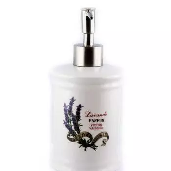 Les Trsors De Lily [M3364] - Керамический дозатор мыла цвета слоновой кости «Лаванда» (ретро)