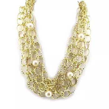 Les Trsors De Lily [M4197] - дизайнерское колье Sissi из золота цвета слоновой кости