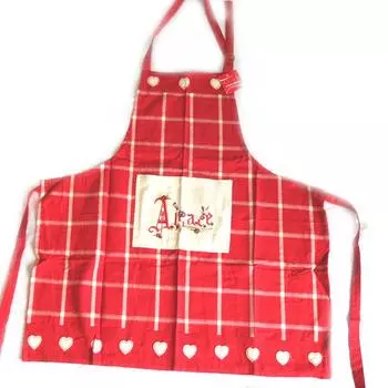 Les Trsors De Lily [M4569] - Дизайнерский фартук Alsace-Satzer в красную клетку красный