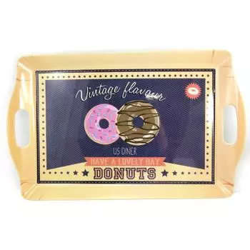 Les Trsors De Lily [M4718] - Большой бежево-синий поднос для кексов - 50. 5x31. 5см