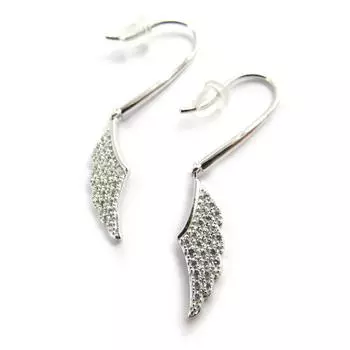 Les Trsors De Lily [M5564] - Серебряные серьги Les Ailes d Ange белые