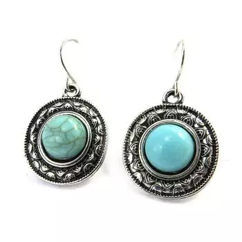 Les Trsors De Lily [M5646] - Дизайнерские серьги Kilimanjaro бирюза.