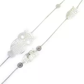 Les Trsors De Lily [M5654] - Sautoir crateur Carmen argent (chouette)