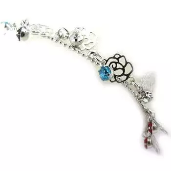 Les Trsors De Lily [M6270] - Серебряный ножной браслет Rosa Romantica tutti frutti