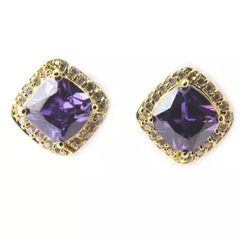 Les Trsors De Lily [M6730] - Позолоченные серьги с аметистом Sissi