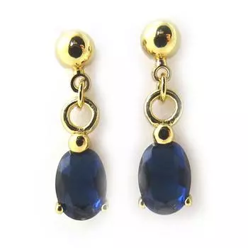 Les Trsors De Lily [M7039] - Позолоченные серьги с сапфиром Adeline