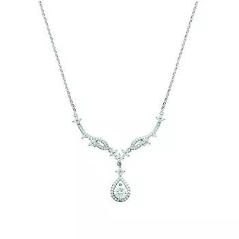 Les Trsors De Lily [M7258] - Белое серебряное колье Сисси