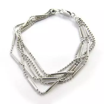 Les Trsors De Lily [M7278] - Серебряный браслет Хореография 5 рядов (родий серебро)