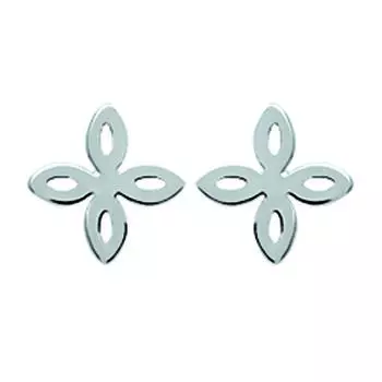 Les Trsors De Lily [M8816] - Серьги из стали Кармен серебро - 9x9 мм