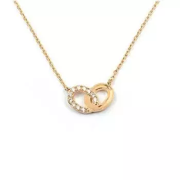 Les Trsors De Lily [M8881] - Позолоченное колье Love белое золото - 12x9 мм